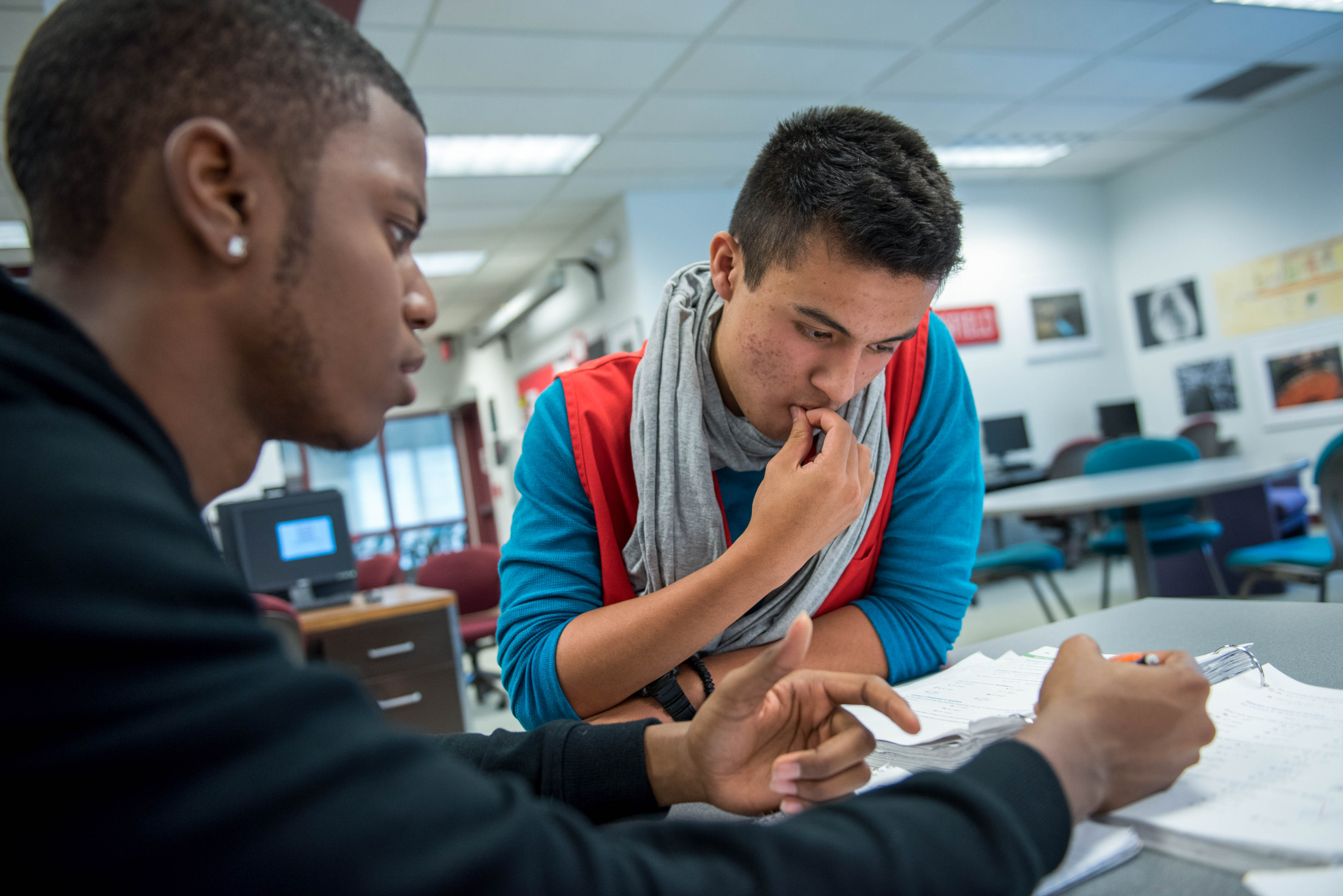 Students studying